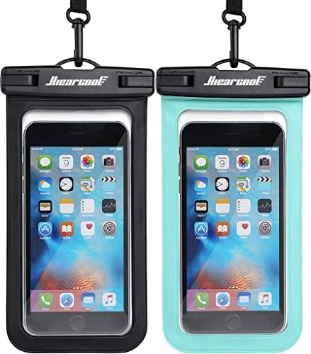 Hiearcool Waterproof Phone Pouch, Waterproof Phone Case for iPhone 14 13 12 11 Pro Max XS Samsung, IPX8 Cellphone Dry Bag Beach Essentials 2Pack-8.3" - GEAR4EVER