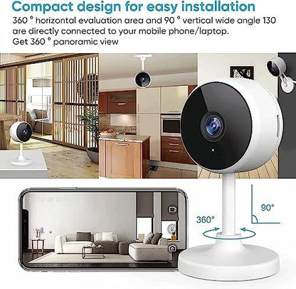 Indoor Camera, Cameras for Home Security with Night Vision, Pet Camera with Phone App, 1080P Indoor Security Camera, Motion Detection, 2-Way Audio, WiFi Camera Home Camera Compatible with Alexa - GEAR4EVER
