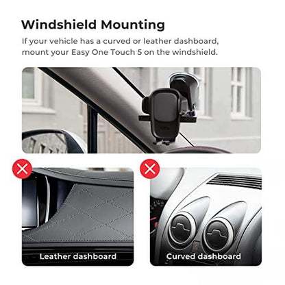 iOttie Easy One Touch 5 Dashboard & Windshield Universal Car Mount Phone Holder Desk Stand with Suction Cup Base and Telescopic Arm for iPhone, Samsung, Google, Huawei, Nokia, other Smartphones - GEAR4EVER