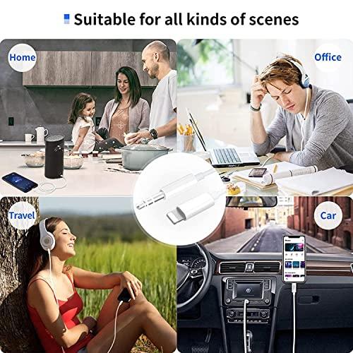 iSkey [Apple MFi Certified Aux Cord for iPhone, 3.5mm Aux Cable for Car Compatible with iPhone 13 12 11 XS XR X 8 7 6 iPad iPod for Car Home Stereo, Speaker, Headphone, Support All iOS Version - GEAR4EVER