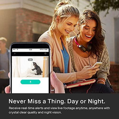 Kasa Indoor Pan/Tilt Smart Security Camera, 1080p HD Dog Camera 2.4GHz with Night Vision, Motion Detection for Baby and Pet Monitor, Cloud & SD Card Storage, Works with Alexa & Google Home (EC70) - GEAR4EVER