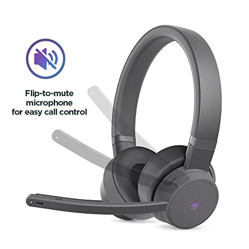 Lenovo Go - Wireless ANC Headset - Bluetooth Headset - Active Noise Cancelling - Rotatable Boom Mic - Microsoft Teams Certified, Iron Grey, Large - GEAR4EVER