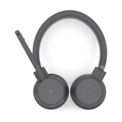 Lenovo Go - Wireless ANC Headset - Bluetooth Headset - Active Noise Cancelling - Rotatable Boom Mic - Microsoft Teams Certified, Iron Grey, Large - GEAR4EVER