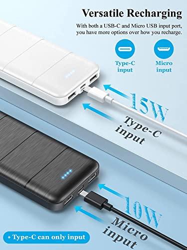 LOVELEDI Portable-Charger-Power-Bank - 2 Pack 15000mAh Dual USB Power Bank Output 5V3.1A Fast Charging Portable Charger Compatible with Smartphones and All USB Devices - GEAR4EVER