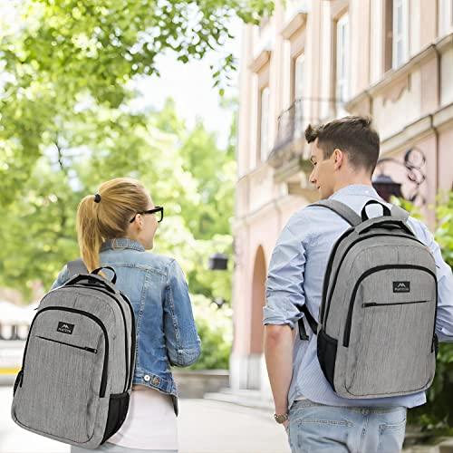 MATEIN Travel Laptop Backpack, Business Anti Theft Slim Durable Laptop Backpack with USB Charging Port, Water Resistant College Bag Computer Bag Gifts for Men & Women Fits 15.6 Inch Notebook, Grey - GEAR4EVER