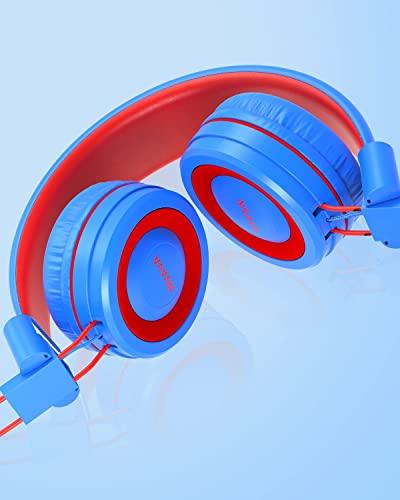 NIVAVANIVAVA Kids Headphones, K8 Wired Headphones for Kids with Adjustable Headband, 3.5 MM Jack for School, Foldable On-Ear Headset for Amazon Kindle, Fire Boys Girls Children, Tablet Cellphones Airplane - GEAR4EVER