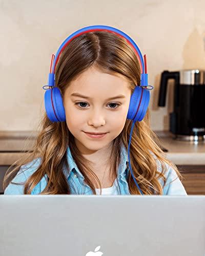 NIVAVANIVAVA Kids Headphones, K8 Wired Headphones for Kids with Adjustable Headband, 3.5 MM Jack for School, Foldable On-Ear Headset for Amazon Kindle, Fire Boys Girls Children, Tablet Cellphones Airplane - GEAR4EVER