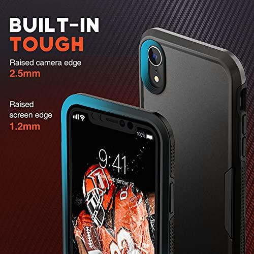 NTGNTG Shockproof Designed for iPhone XR Case [2 Layer Structure Protection] [Military Grade Anti-Drop] Lightweight Shockproof Protective Phone Case for iPhone XR 6.1 inch, Black - GEAR4EVER