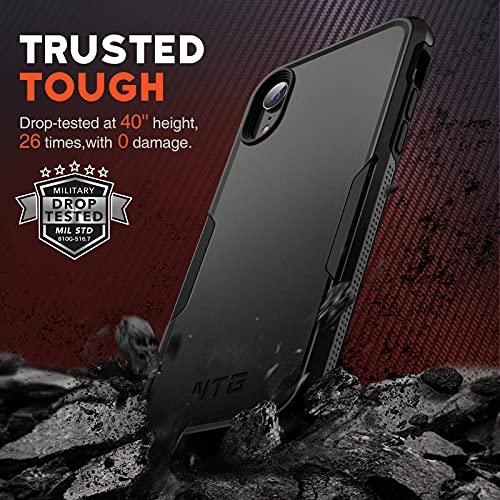 NTGNTG Shockproof Designed for iPhone XR Case [2 Layer Structure Protection] [Military Grade Anti-Drop] Lightweight Shockproof Protective Phone Case for iPhone XR 6.1 inch, Black - GEAR4EVER