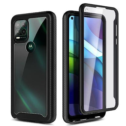 NZNDNZND Case for Motorola Moto G Stylus 5G with [Built-in Screen Protector], Full-Body Protective Shockproof Rugged Bumper Cover, Impact Resist Durable Phone Case Cover (Black) - GEAR4EVER