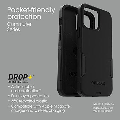 OtterBoxOtterBox iPhone 13 Pro Max & iPhone 12 Pro Max Commuter Series Case - BLACK, slim & tough, pocket-friendly, with port protection - GEAR4EVER