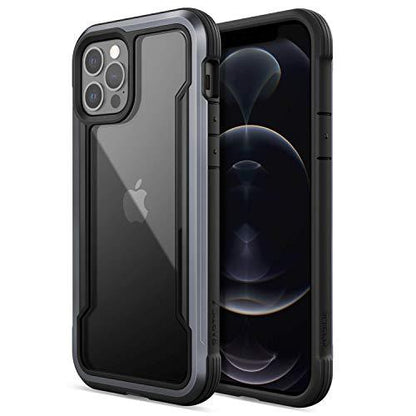 RAPTICRAPTIC Shield Case Compatible with iPhone 12 Case & iPhone 12 Pro Case, Shock Absorbing Protection, Durable Aluminum Frame, 10ft Drop Tested, Fits iPhone 12 & 12 Pro, Black - GEAR4EVER