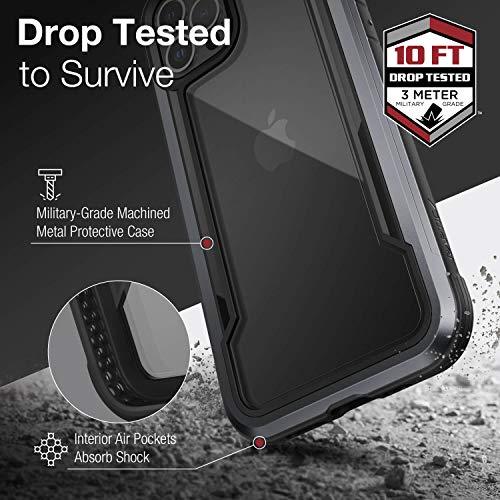 RAPTICRAPTIC Shield Case Compatible with iPhone 12 Case & iPhone 12 Pro Case, Shock Absorbing Protection, Durable Aluminum Frame, 10ft Drop Tested, Fits iPhone 12 & 12 Pro, Black - GEAR4EVER