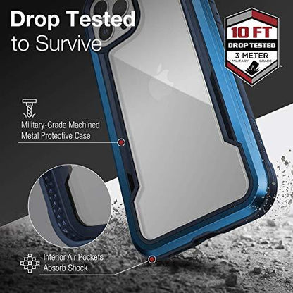 RAPTICRAPTIC Shield Case Compatible with iPhone 12 Case & iPhone 12 Pro Case, Shock Absorbing Protection, Durable Aluminum Frame, 10ft Drop Tested, Fits iPhone 12 & 12 Pro, Blue - GEAR4EVER