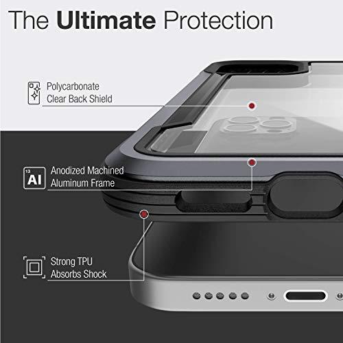 RAPTICRAPTIC Shield Case Compatible with iPhone 12 Case & iPhone 12 Pro Case, Shock Absorbing Protection, Durable Aluminum Frame, 10ft Drop Tested, Fits iPhone 12 & 12 Pro, Black - GEAR4EVER