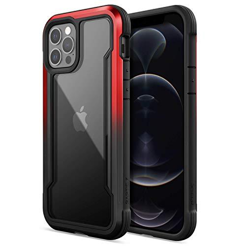 RAPTICRAPTIC Shield Case Compatible with iPhone 12 Case & iPhone 12 Pro Case, Shock Absorbing Protection, Durable Aluminum Frame, 10ft Drop Tested, Fits iPhone 12 & 12 Pro, Black & Red - GEAR4EVER