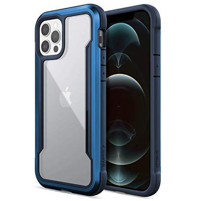 RAPTICRAPTIC Shield Case Compatible with iPhone 12 Case & iPhone 12 Pro Case, Shock Absorbing Protection, Durable Aluminum Frame, 10ft Drop Tested, Fits iPhone 12 & 12 Pro, Blue - GEAR4EVER