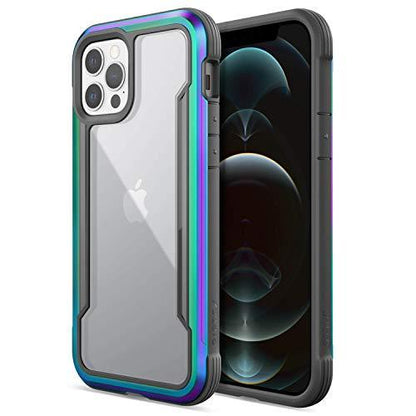 RAPTICRaptic Shield Case Compatible with iPhone 12 Case & iPhone 12 Pro Case, Shock Absorbing Protection, Durable Aluminum Frame, 10ft Drop Tested, Fits iPhone 12 & 12 Pro, Iridescent - GEAR4EVER