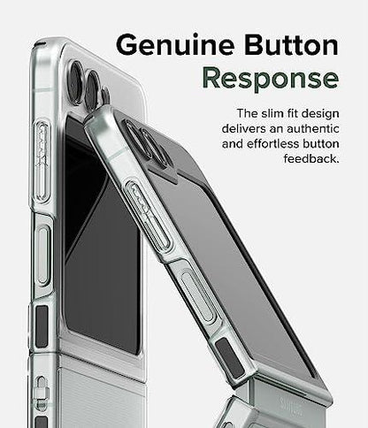 RingkeRingke Slim [Anti-Fingerprint Technology] Compatible with Samsung Galaxy Z Flip 5 Case for Women and Men, Smudge Proof Translucent Elegant 5G Cover with Lanyard Hole - Matte Clear - GEAR4EVER