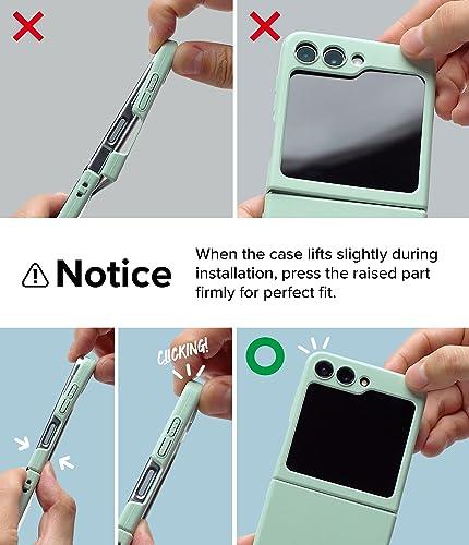 RingkeRingke Slim [Anti-Fingerprint Technology] Compatible with Samsung Galaxy Z Flip 5 Case for Women and Men, Smudge Proof Translucent Elegant 5G Cover with Lanyard Hole - Matte Clear - GEAR4EVER