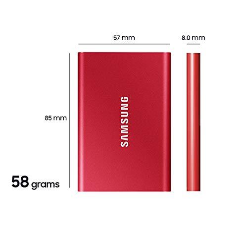 SAMSUNGSAMSUNG SSD T7 Portable External Solid State Drive 1TB, Up to 1050MB/s, USB 3.2 Gen 2, Reliable Storage for Gaming, Students, Professionals, MU-PC1T0T/AM, Gray - GEAR4EVER