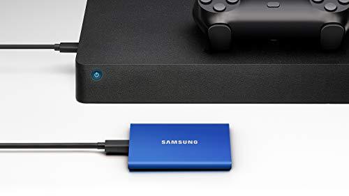 SAMSUNGSAMSUNG SSD T7 Portable External Solid State Drive 1TB, Up to 1050MB/s, USB 3.2 Gen 2, Reliable Storage for Gaming, Students, Professionals, MU-PC1T0T/AM, Gray - GEAR4EVER
