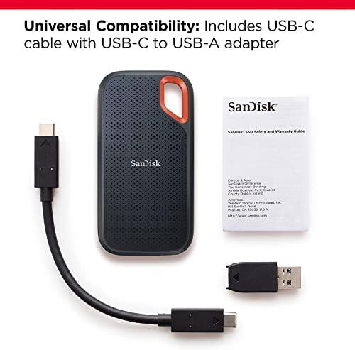 SanDiskSanDisk 2TB Extreme Portable SSD - Up to 1050MB/s - USB-C, USB 3.2 Gen 2 - External Solid State Drive - SDSSDE61-2T00-G25 - GEAR4EVER