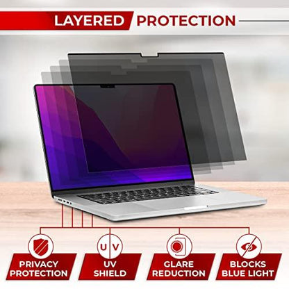 SightProSightPro Magnetic Privacy Screen for MacBook Pro 13 Inch (2016, 2017, 2018, 2019, 2020, 2021, 2022, M1, M2) Laptop Privacy Filter and Anti-Glare Protector - GEAR4EVER