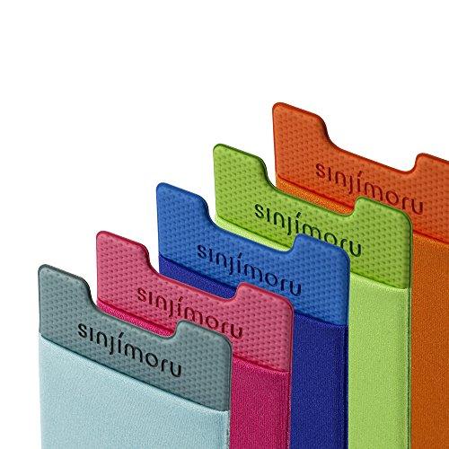 SinjimoruSinjimoru Card Holder for Back of Phone, Stick on Wallet functioning as Credit Card Holder, Phone Wallet and iPhone Card Holder / Card Wallet for Cell Phone. Sinji Pouch Basic 2, Black - GEAR4EVER