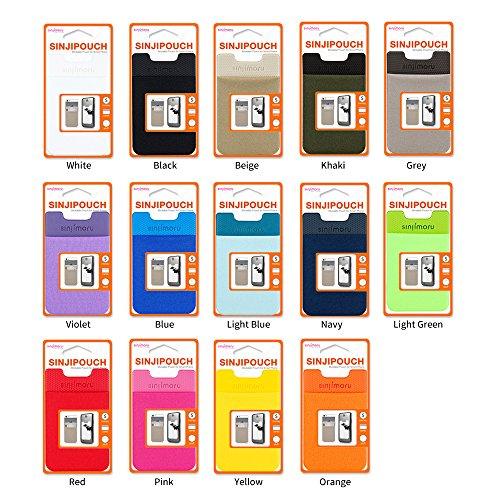 SinjimoruSinjimoru Card Holder for Back of Phone, Stick on Wallet functioning as Credit Card Holder, Phone Wallet and iPhone Card Holder / Card Wallet for Cell Phone. Sinji Pouch Basic 2, Black - GEAR4EVER