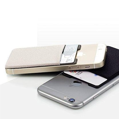 SinjimoruSinjimoru Card Holder for Back of Phone, Stick on Wallet functioning as Credit Card Holder, Phone Wallet and iPhone Card Holder / Card Wallet for Cell Phone. Sinji Pouch Basic 2, Black - GEAR4EVER