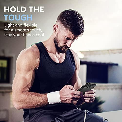 SPIDERCASESPIDERCASE Designed for iPhone 12 Case/iPhone 12 Pro Case, [10 FT Military Grade Drop Protection] [with 2 pcs Tempered Glass Screen Protector] Protective Cover for iPhone 12/12 Pro (Black) - GEAR4EVER