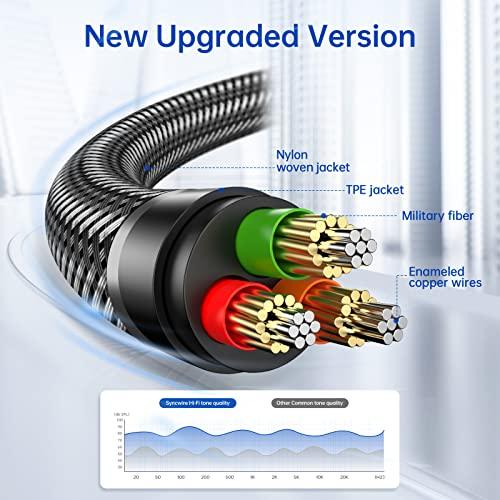SYNCWIRESyncwire 3.5mm Nylon Braided Aux Cable (3.3ft/1m,Hi-Fi Sound), Audio Auxiliary Input Adapter Male to Male AUX Cord for Headphones, Car, Home Stereos, Speaker, iPhone, iPad, iPod, Echo & More – Black - GEAR4EVER