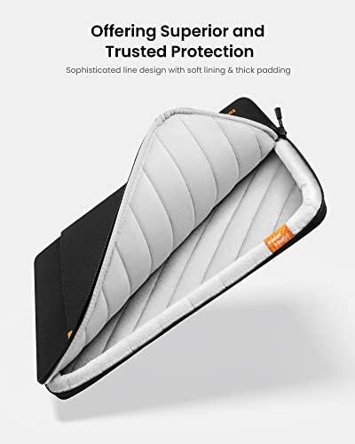 tomtoctomtoc 360° Protective Laptop Sleeve for 13-inch MacBook Air M2/A2681 M1/A2337 2018-2022, MacBook Pro M2/A2686 M1/A2338 2016-2022, Water-Resistant Case for 12.9 iPad Pro 6th/5th/4th/3rd Gen, Black - GEAR4EVER