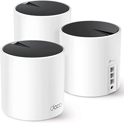 TP-LinkTP-Link Deco AX3000 WiFi 6 Mesh System(Deco X55) - Covers up to 6500 Sq.Ft. , Replaces Wireless Router and Extender, 3 Gigabit ports per unit, supports Ethernet Backhaul (3-pack) - GEAR4EVER