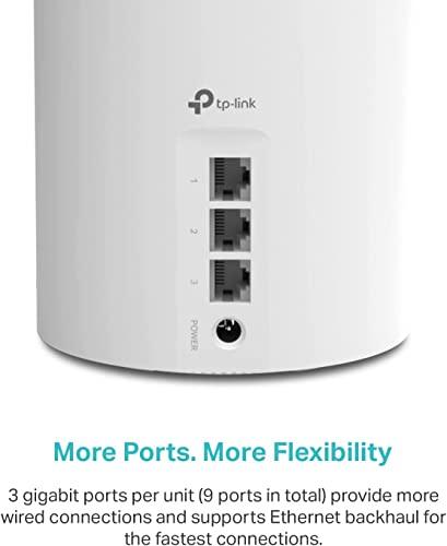 TP-LinkTP-Link Deco AX3000 WiFi 6 Mesh System(Deco X55) - Covers up to 6500 Sq.Ft. , Replaces Wireless Router and Extender, 3 Gigabit ports per unit, supports Ethernet Backhaul (3-pack) - GEAR4EVER