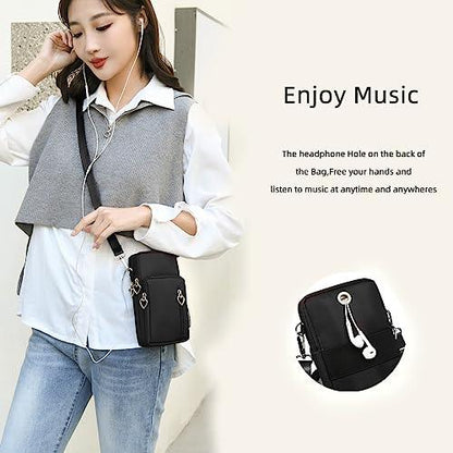 OnefeelUniversal Crossbody Wallet Phone Bag for Women Mini Shoulder Arm Bag Cell Phone Purse Compatible for iPhone/Samsung Galaxy - GEAR4EVER