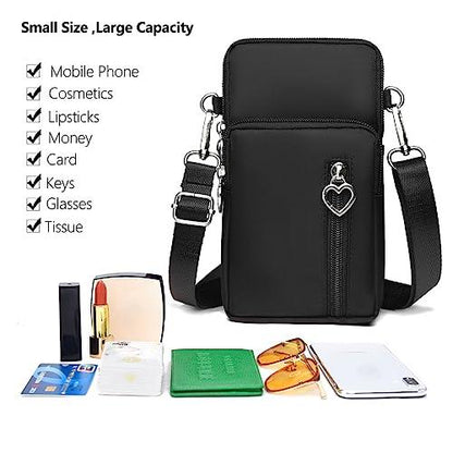 OnefeelUniversal Crossbody Wallet Phone Bag for Women Mini Shoulder Arm Bag Cell Phone Purse Compatible for iPhone/Samsung Galaxy - GEAR4EVER