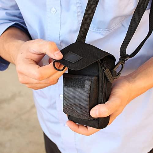 USA GearUSA Gear Small Binocular Case – Compact Binocular Case w/Shoulder Strap, Belt Loop, Weather Resistant Exterior - Compatible with POLDR 12x25, WRNRN 12X25, Aurosports 10x25, Anourney 8x21, and More - GEAR4EVER