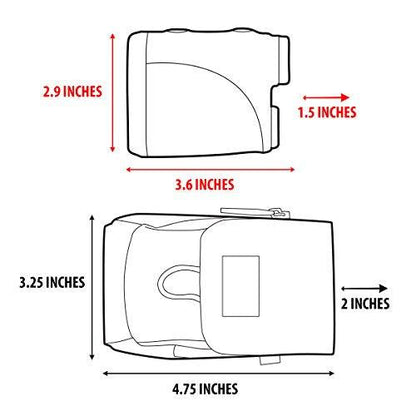 USA GearUSA Gear Small Binocular Case – Compact Binocular Case w/Shoulder Strap, Belt Loop, Weather Resistant Exterior - Compatible with POLDR 12x25, WRNRN 12X25, Aurosports 10x25, Anourney 8x21, and More - GEAR4EVER