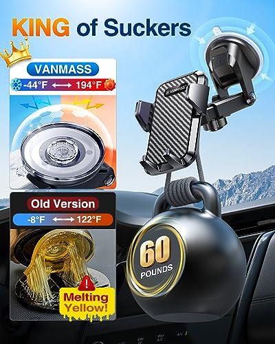 VANMASSVANMASS Universal Car Phone Mount,【Patent & Safety Certs】 Upgraded Handsfree Stand, Phone Holder for Car Dashboard Windshield Vent, Compatible iPhone 14 13 12 Samsung Android & Pickup Truck - GEAR4EVER