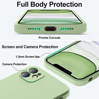 VooiiVooii Compatible with iPhone 11 Case, Upgraded Liquid Silicone with [Square Edges] [Camera Protection] [Soft Anti-Scratch Microfiber Lining] Phone Case for iPhone 11 6.1 inch - Matcha - GEAR4EVER