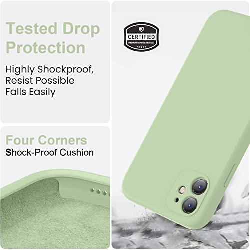 VooiiVooii Compatible with iPhone 11 Case, Upgraded Liquid Silicone with [Square Edges] [Camera Protection] [Soft Anti-Scratch Microfiber Lining] Phone Case for iPhone 11 6.1 inch - Matcha - GEAR4EVER